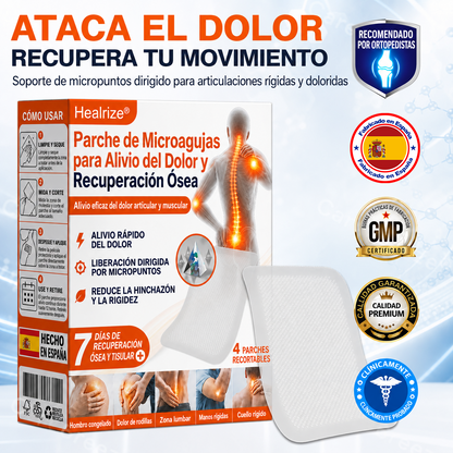 💌👨‍⚕️✅Tienda oficial ES: Parche de microagujas Healrize® para el alivio del dolor y la curación ósea (🧑‍⚕️Reduce la hinchazón, el dolor, la rigidez, el enrojecimiento, el calor, las molestias y la fatiga articular)💖📌3
