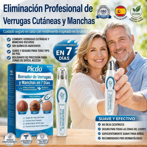🔥🎁 ¡ÚLTIMAS 5 UNIDADES! Aprovecha un 30% DE DESCUENTO adicional en 𝐏𝐢𝐜𝐝𝐨® Borrador de Verrugas y Manchas — ¡Hasta que dure el stock!