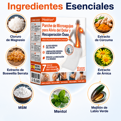 💌👨‍⚕️✅Tienda oficial ES: Parche de microagujas Healrize® para el alivio del dolor y la curación ósea (🧑‍⚕️Reduce la hinchazón, el dolor, la rigidez, el enrojecimiento, el calor, las molestias y la fatiga articular)💖📌3